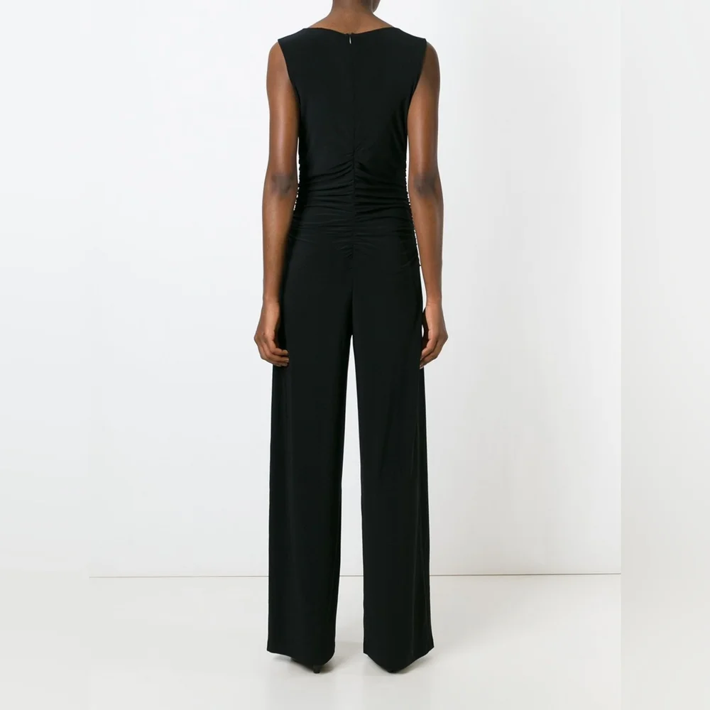 Norma Kamali Black Sleeveless Wide Leg Jumpsuit Size XS - Picture 5 of 12